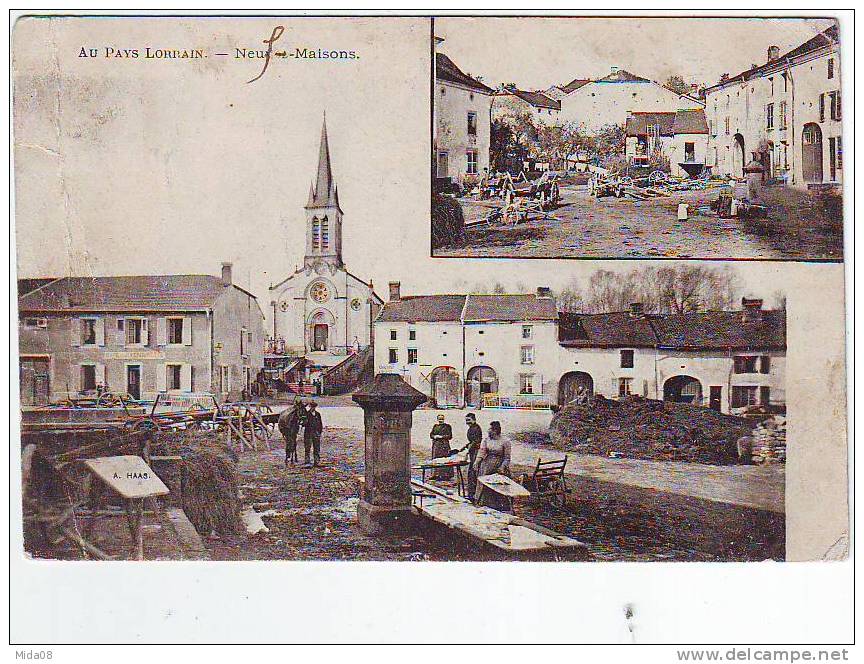 54. NEUVES MAISONS . AU PAYS LORRAIN. MULTIVUES. ANIMATION.LAVOIR. - Neuves Maisons