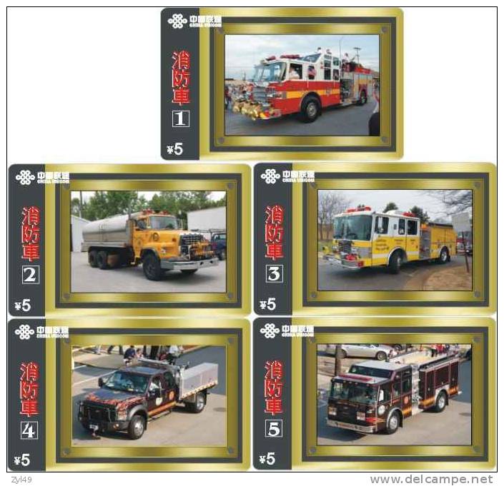 A04345 China Phone Cards Fire Engine 60pcs - Bomberos