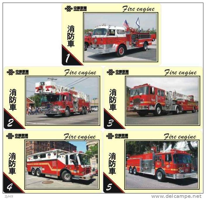 A04345 China Phone Cards Fire Engine 60pcs - Pompiers