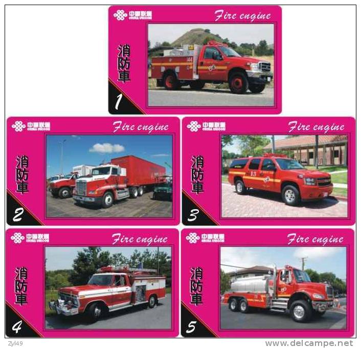 A04345 China Phone Cards Fire Engine 60pcs - Bomberos