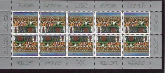 1998 Lettland  Latvia  Sheet  Mi. 476 ** MNH  Europa - 1998