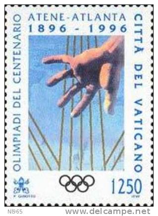 CITTA' DEL VATICANO - VATIKAN STATE - GIOVANNI PAOLO II - ANNO 1996 - STRISCIA OLIMPIADI - NUOVI ** MNH - Ongebruikt