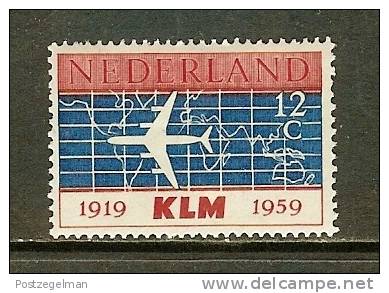 Ned 1959 K.L.M. Stamp Mint Hinged 729 1 Value Only, Thus Not Complete - Nuovi