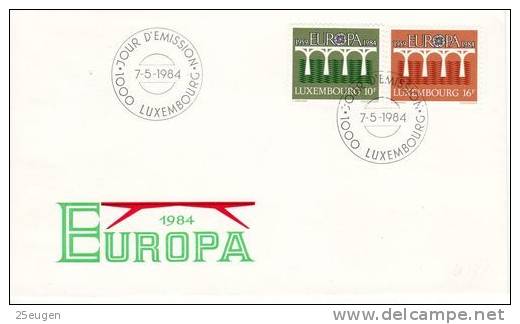 LUXEMBOURG  EUROPA CEPT 1984 FDC - 1984