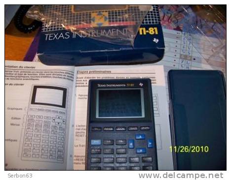 CALCULATRICE TEXAS INSTRUMENTS TI-81 REPRESENTATIONS GRAPHIQUES ZOOM ET TRACE MATRICE CALCULS STATISTIQUES - SANS PILES - Dictionaries