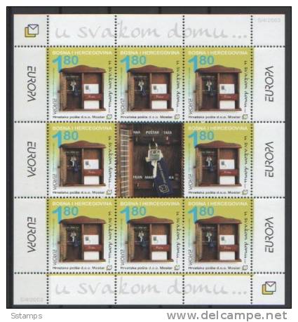 A-132   2003  BOSNIA MOSTAR EUROPA CEPT KROATISCHE POST NEVER HINGED - 2003