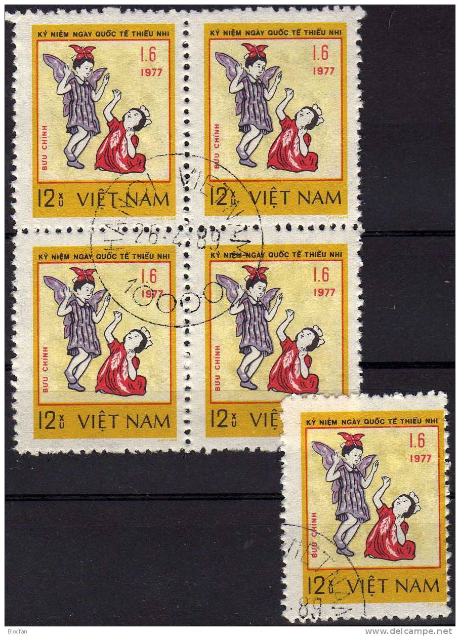 UNICEF Kindertag 1979 Tanzende Kinder Vietnam 960,1103+4-bloc O 5€ UNO Jahr Des Kindes Hb M/s Children Sheet Bf VIET NAM - UNICEF