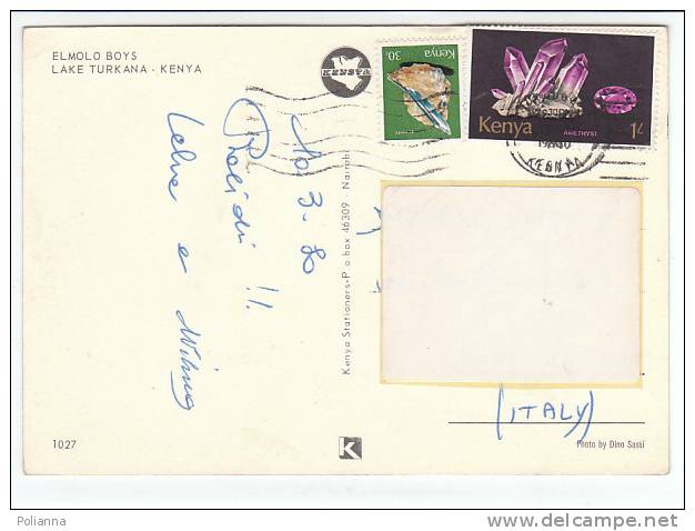 PO2444A# AFRICA - KENYA - LAKE TURKANA - Bambini Tribù Elmolo  VG 1980 - Kenya