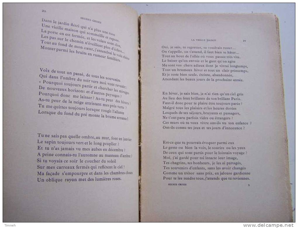 Heures Grises De Claude De Courlans-JOUVE § Cie Editeurs-1913- - Auteurs Français