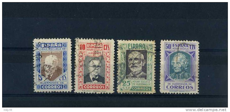 - ESPAGNE . SUITE DE TIMBRES BIENFAISANCE 1937 . OBLITERES - Bienfaisance