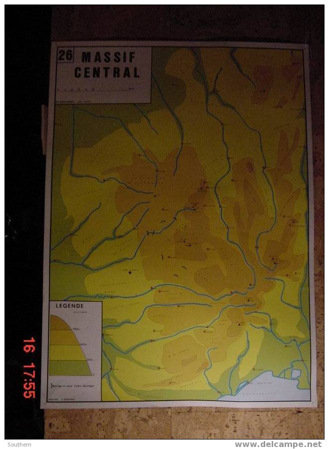 Tableau Scolaire Ph. Rossignol - Bassin Aquitain - Massif Central - Didactische Kaarten