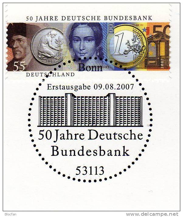Schwarzdruck Bundesbank Münzen Aus Abonnement Jahrgang 2007 ** 26€ Geldschein On The Bloc Sheet From Germany - Andere & Zonder Classificatie