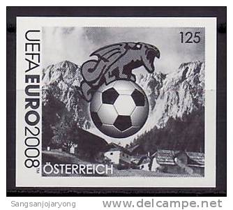 Black Print, Austria Sc2148 Soccer, UEFA EURO 2008, Ball, Childern’s Art - UEFA European Championship