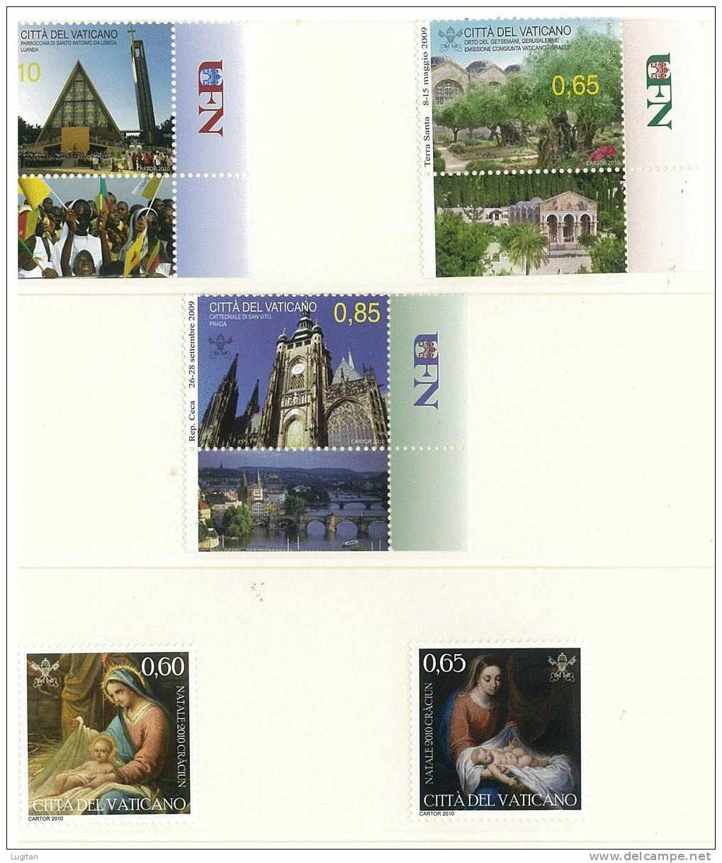Philately - VATICAN CITY 2010 - SEE DETAILS - CHRISTMAS - FRANCISCAN RULE - Tolstoy - Chekhov - APOSTOLIC JOURNEYS - Unused Stamps