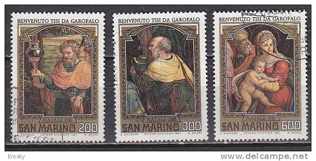 Y8877 - SAN MARINO Ss N°1085/87 - SAINT-MARIN Yv N°1040/42 - Oblitérés