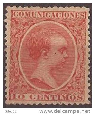 ES218-2715.Spain Espagne ALFONSO XIII 1889-1899 (Ed 218*) Con Charnela. CENTRADO DE LUJO. - Neufs