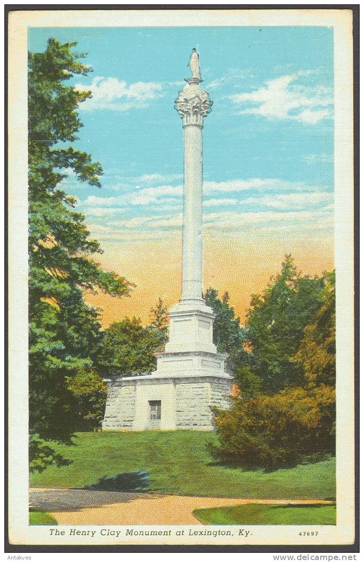 USA PC The Henry Clay Monument At Lexington, Kentucky - Lexington