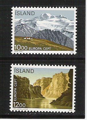 1986 Island Yv 601-2  Mi. 648-9 ** MNH  Europa - Nuevos