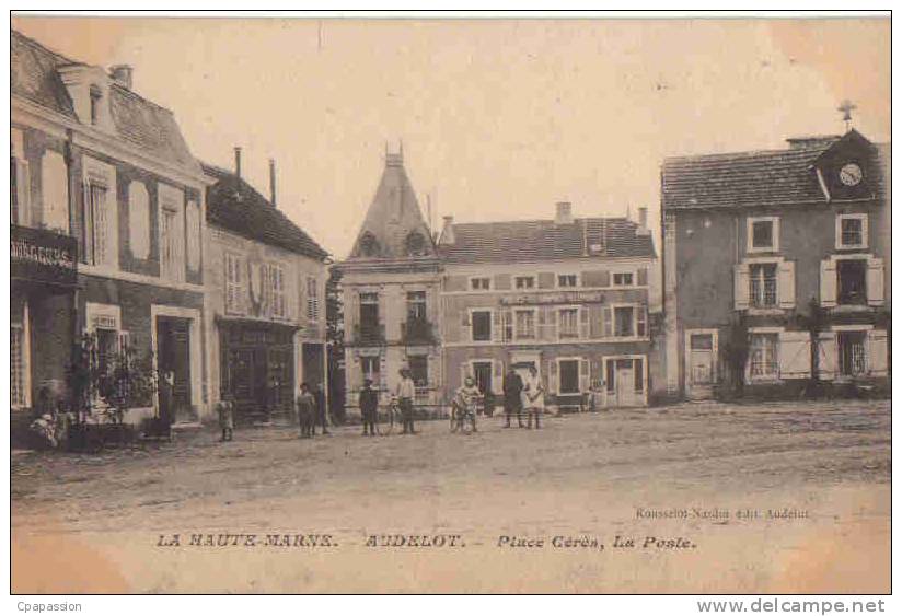 CPA 52- ANDELOT - Place Ceres -la Poste-Epicerie - Cpa Edit Rousselot-Nardin -Andelot-  Paypal Sans Frais - Andelot Blancheville