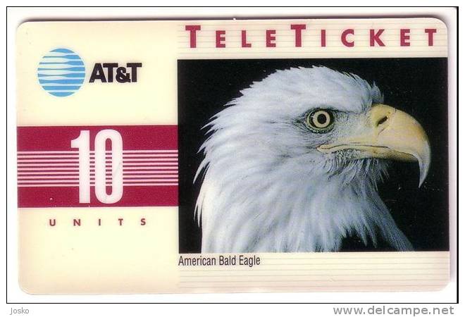 AMERICAN BALD EAGLE ( USA - AT&T Card ) Eagle Aigle Adler Aguila Aquila Birds Of Prey Raptors Raptor Bird Rapace Rapaces - AT&T