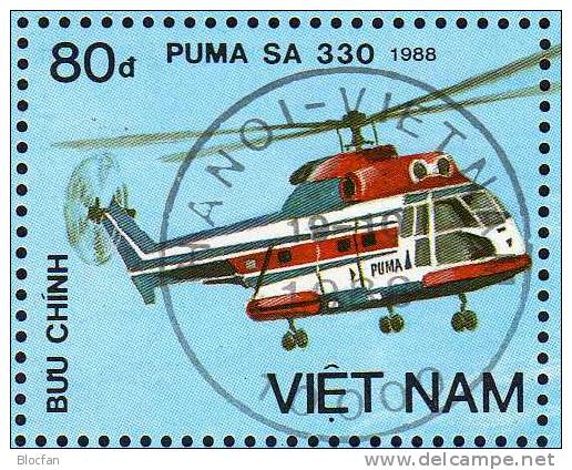 History Helicopters Of The World 1989 Vietnam 2021 Als Block 68 O 2€ Erdöl-Plattform Bloc Souvenir Sheet From Viet Nam - Helikopters