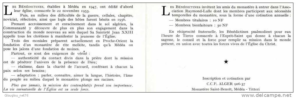 CPSM MEDEA 4 PAGES LES BENEDICTINS ETABLIES A MEDEA VOIR SCANER - Médéa