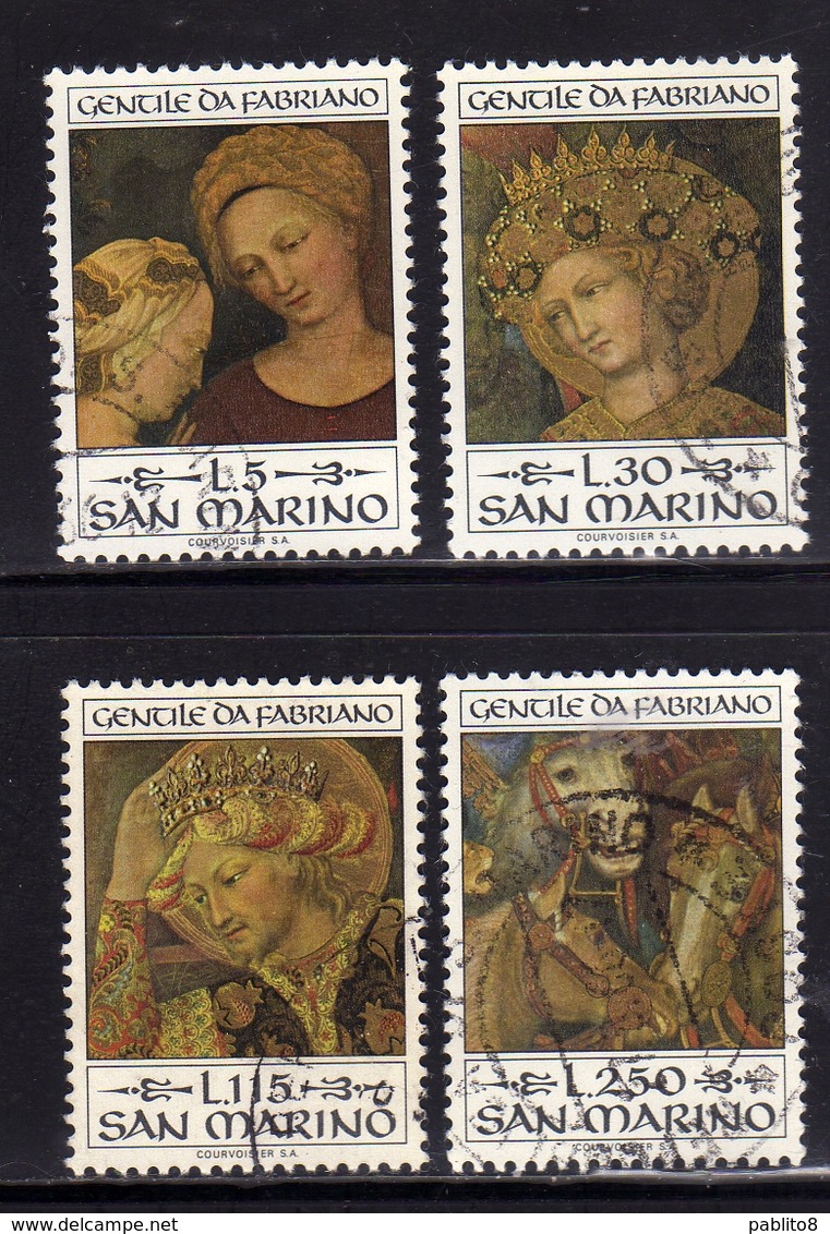 REPUBBLICA DI SAN MARINO 1973 NATALE CHRISTMAS NOEL WEIHNACHTEN NAVIDAD SERIE COMPLETA COMPLETE SET USATA USED OBLITERE' - Used Stamps