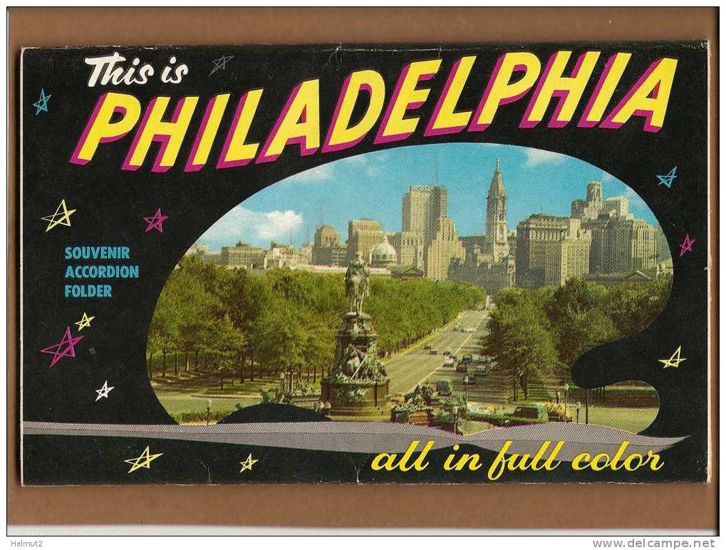 USA - Pennsylvanie Philadelphie - Dépliant Multi Cartes 12 Vues, Souvenir Accordion Folder (voir Descriptif) - MEA15 - Philadelphia