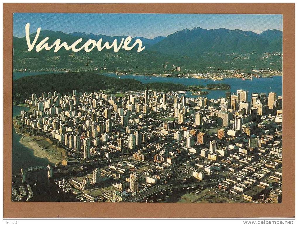 VANCOUVER - CANADA - Colombie Britannique - Vue Aérienne  - écrite Circulé 1992 (voir Descriptif)  MEA21 - Vancouver