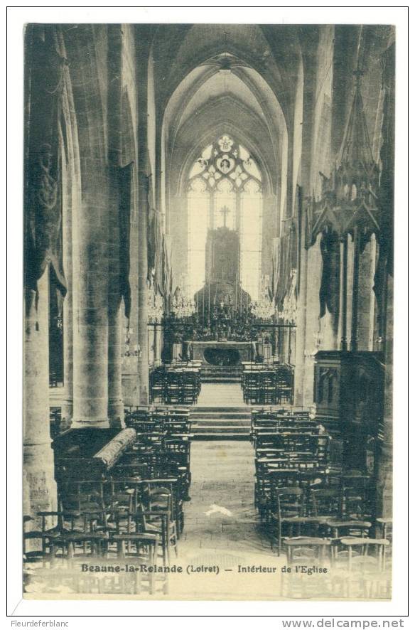 BEAUNE-la-ROLANDE (45) - CPA - Interieur De L'église - Beaune-la-Rolande