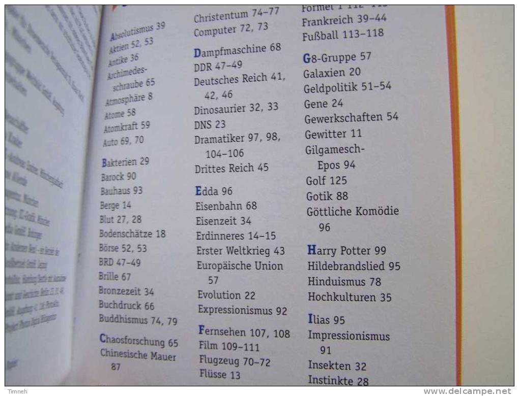 KNAURS TASCHENLEXIKON ALLGEMEIN BILDUNG 2001petit Format 14cmX10cm Erde Mensch Sport Religion Philosophie - Enciclopedias