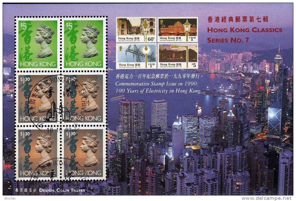 EXPO Ausstellung 1997 Hongkong 666,702 ZD+ Block 49 O 20€ Stadt Bei Nacht Stamp On Stamp Exposition Sheet Bloc HONG KONG - Colecciones & Series