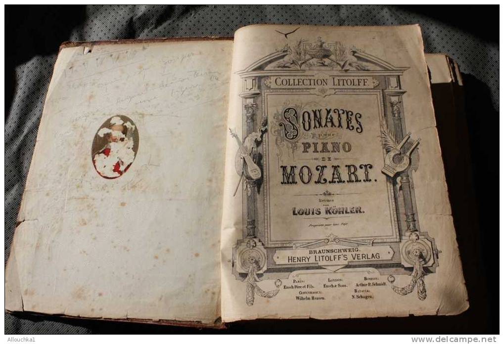 MUSIQUE PARTITION Musicale SONATES DE MOZART LOUIS KOHLER COLLECTION  BRAUNSCHWEIG LITOLFF ´S VERLAG > INHALT FANTASIE - M-O