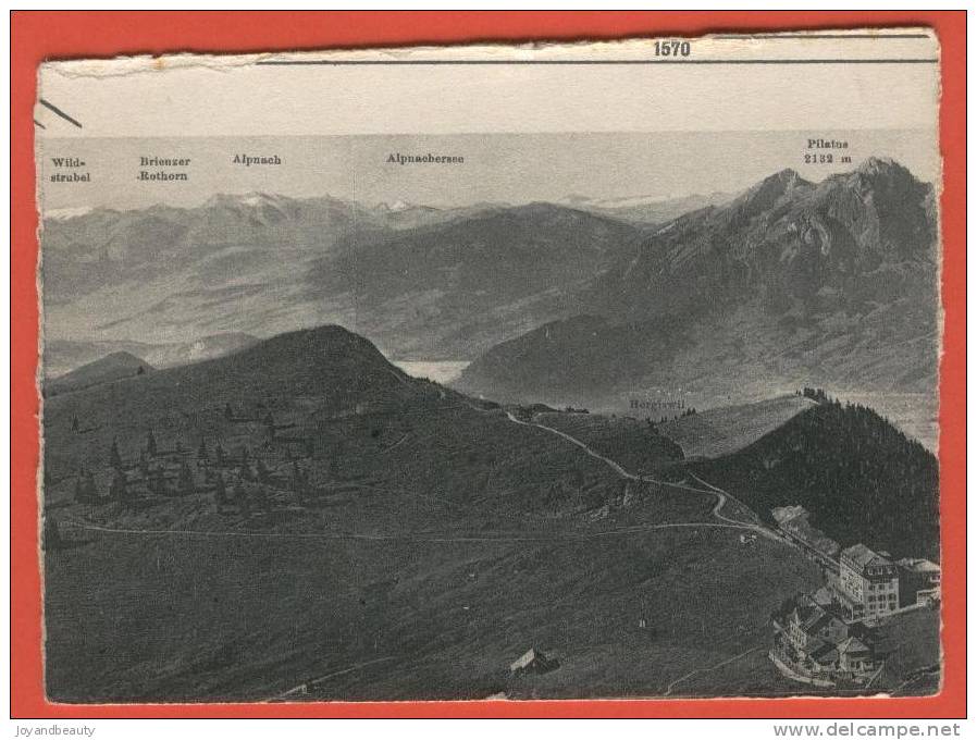 B762, Hergiswil, Wild-Strubel, Brienzer- Rothorn, Alpnach, Alpnaschersee, Pilatus, 1570, Non Circulée - Hergiswil