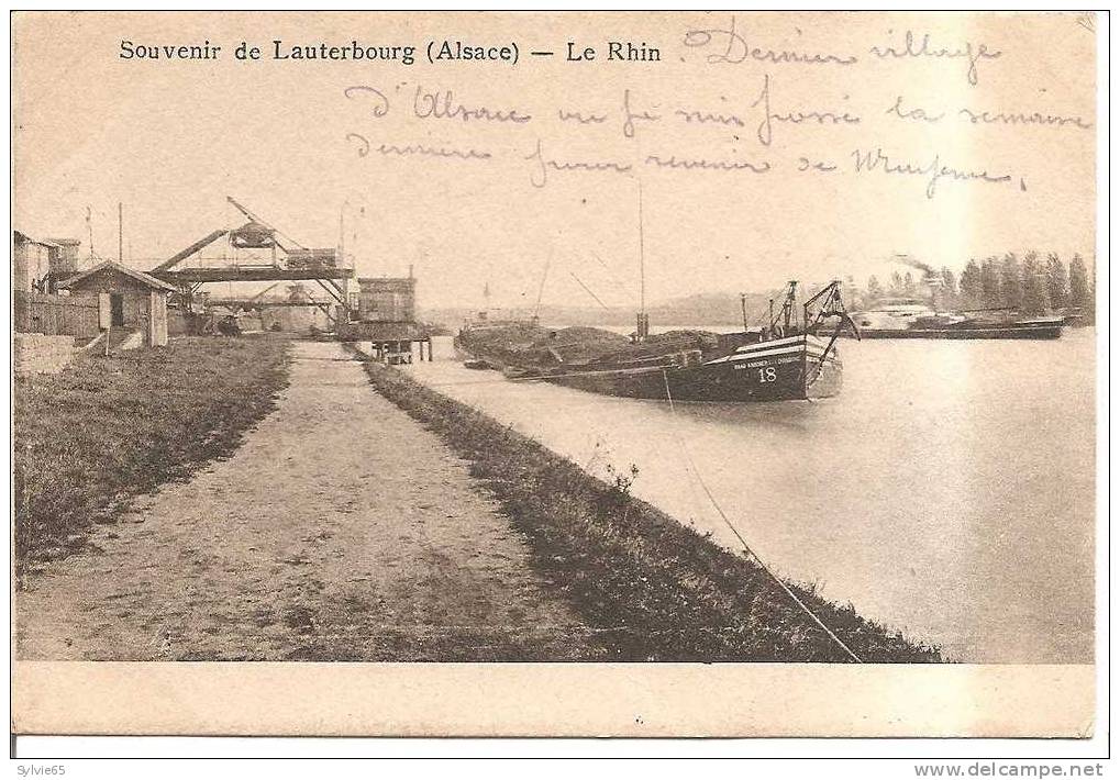 Souvenir De LAUTERBOURG-Le Rhin (belles Peniches) - Lauterbourg