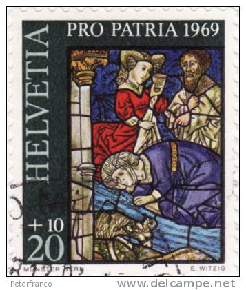 1969 Svizzera - Antiche Vetrate D'arte Sacra - Usados