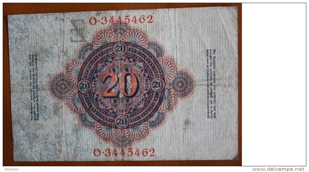 TRES BEAU BILLET DE VINGT MARKS DATE DU 19.02.1914 - 20 Mark