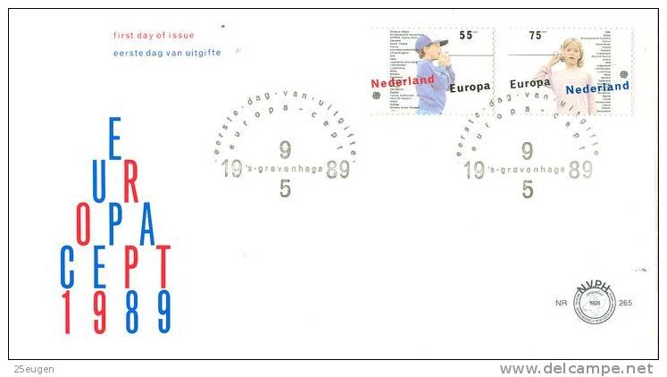 NETHERLANDS 1989 EUROPA CEPT FDC - 1989