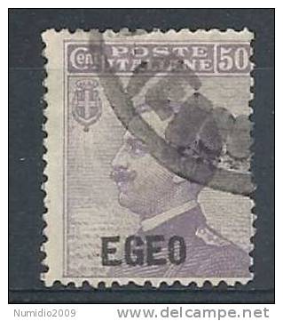 1912 EGEO USATO EFFIGIE 50 CENT - RR7817 - Aegean