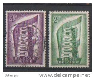 A-182  EUROPA CEPT 1956 BELGIEN USED - 1956