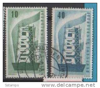 A-182  EUROPA CEPT 1956 GERMANIA USED - 1956