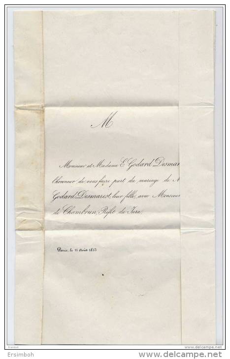 Lettre Paire N°9 Bistre Brun Foncé Luxe Paris à Nancy Cote Dallay 4600&euro;. Rare Et Signée Roumet - 1852 Luis-Napoléon