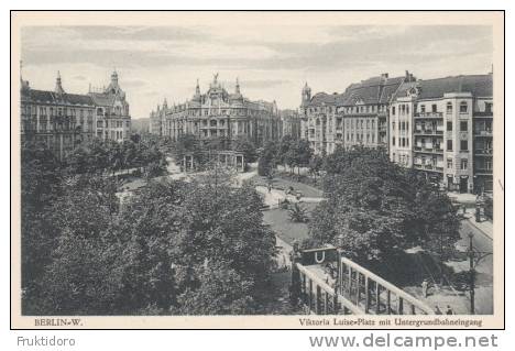 AKDE Germany Postcards Berlin Place Viktoria Luise - Underground - Fountain - Buildings - Tram 1910 - Schoeneberg