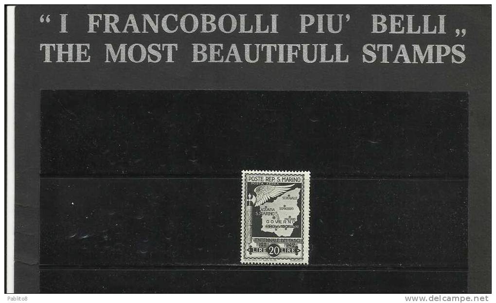 SAN MARINO 1943 GOVERNO PROVVISORIO AEREA L.20 MNH - Unused Stamps