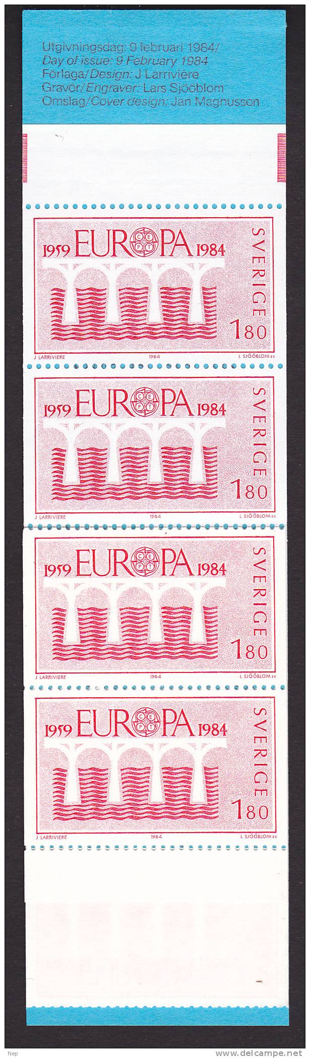 EUROPA - CEPT - Michel -  Zweden - 1984 - Boekje Nr 1270 (Compleet) -  MNH** - Cote 5,00€ - 1984