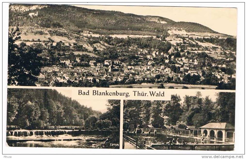 D1378   BAD BLANKENBURG  :Gruss Aus ( 3-picture Postcard) - Bad Blankenburg