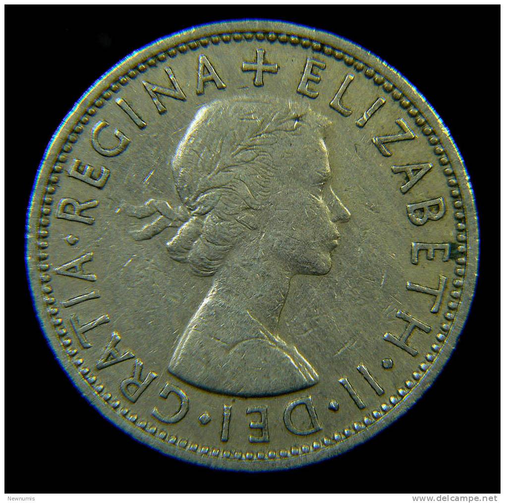 GRAN BRETAGNA 2 SHILLINGS 1956 - J. 1 Florin / 2 Shillings