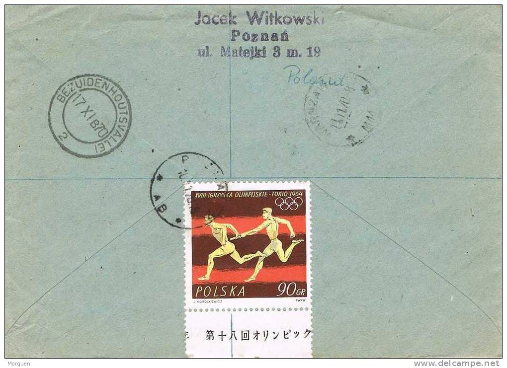 Carta Aerea  Certificada POZNAN (Polonia) 1970. Stamps Ships - Cartas & Documentos