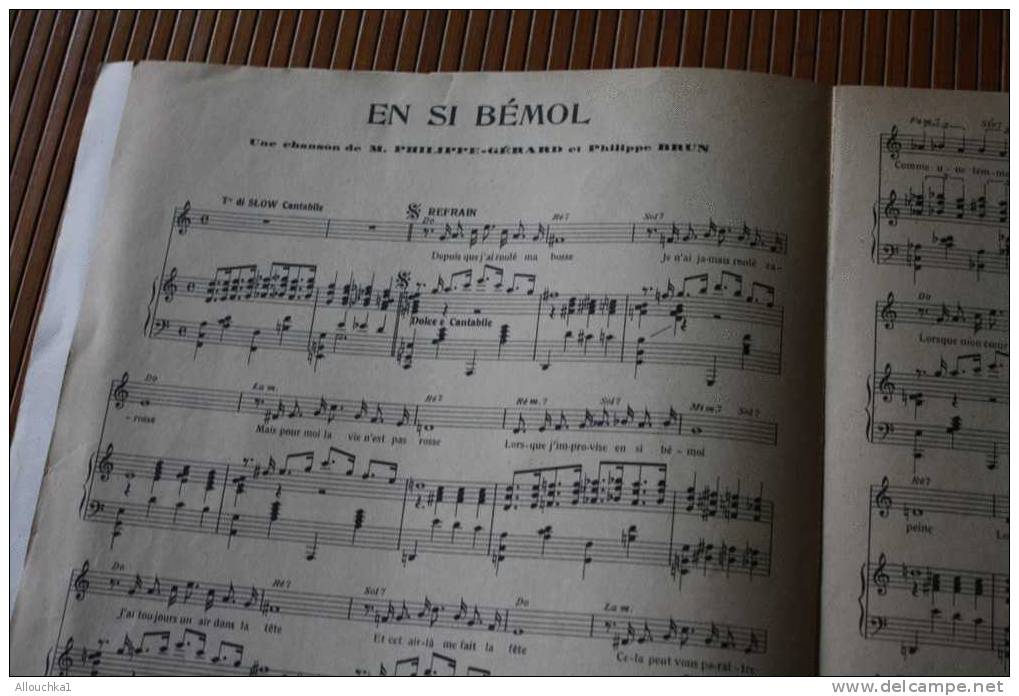 SUCCés DU CINEMA EN SI BEMOL CHANSON DE PHILIPPE GERARD ET P. BRUN ED METROPOLITAINE MUSIQUE PARTITION MUSICALE ANCIENNE - Film Music