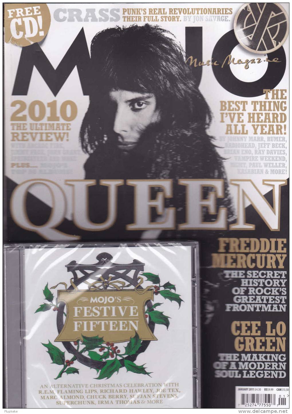 Mojo 206 January 2011 Queen With Cd Festive Fifteen - Amusement